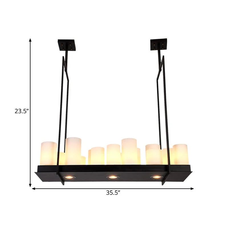 Frosted Glass Cluster Chandelier | Custom Dimmable Candle Light for Dining Room or Foyer