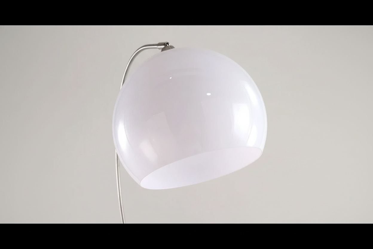 Arc Floor Lamp | Orange or White Glass Lampshade Silver Body Living Room Corner Lamps| Casalolalights Luxury Lamps