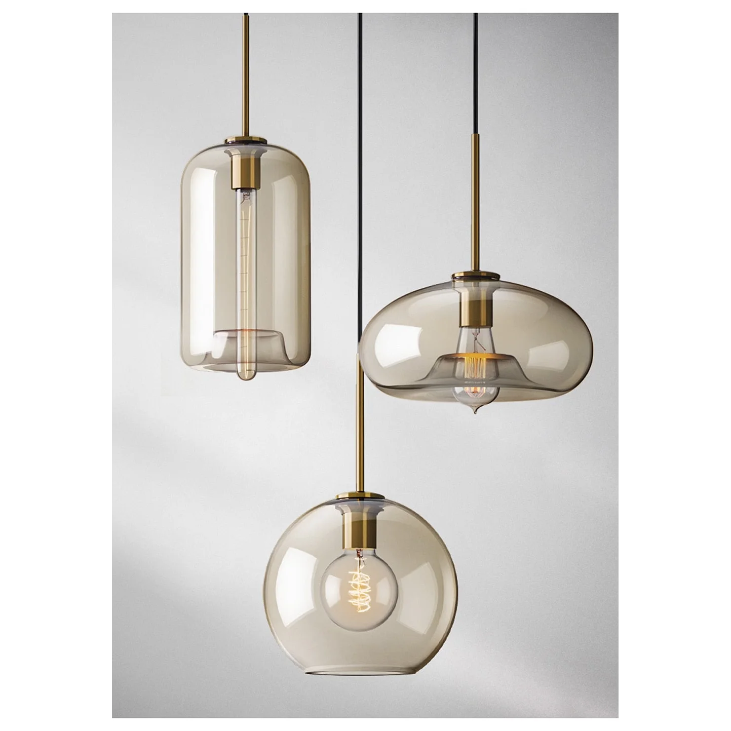 Modern Pendant Lighting | 1-light Glass Lamp | Kitchen Dining Room | Casalola