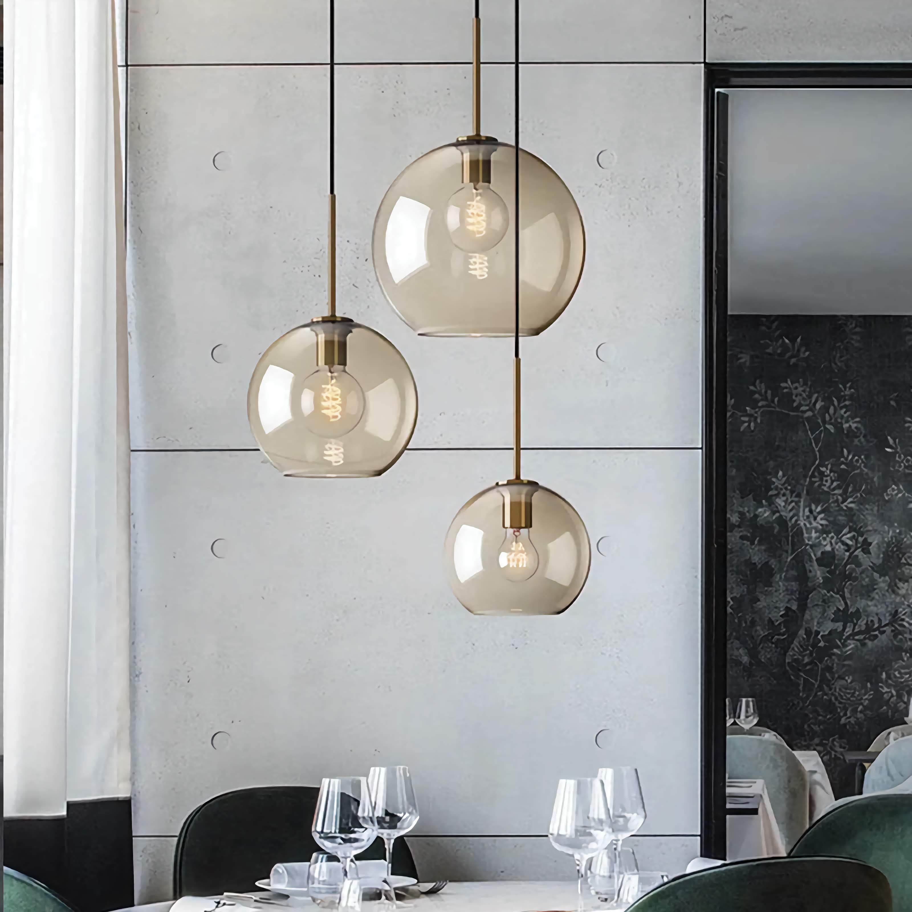 Modern Pendant Lighting | 1-light Glass Lamp | Kitchen Dining Room | Casalola