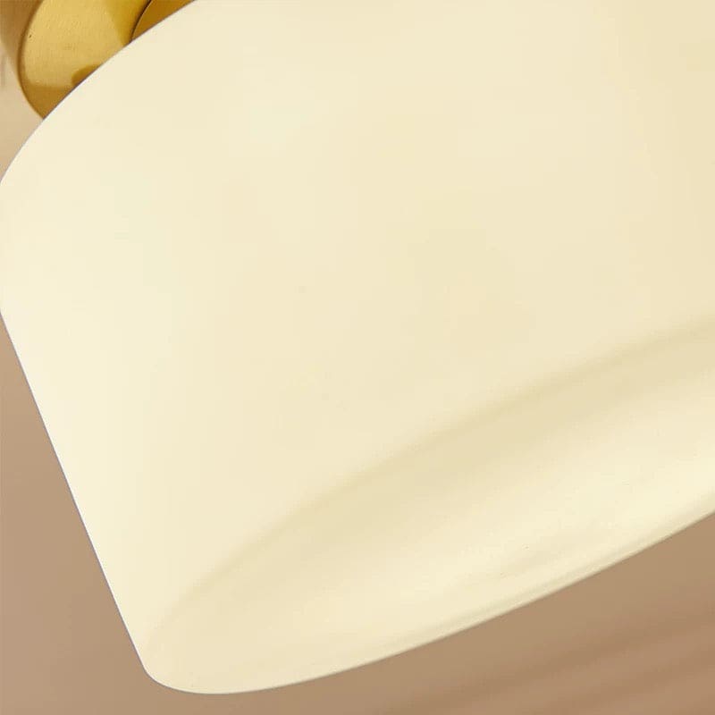 Modern Copper and Glass Flush Mount Ceiling Light – Compact Fixture for Low Ceilings - Mounts