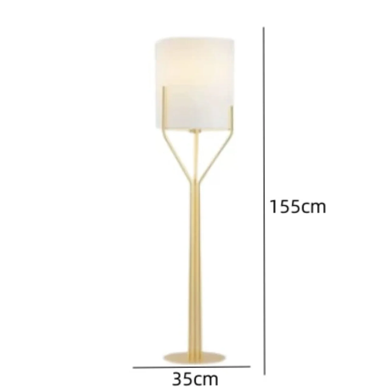 Modern Floor Lamp Gold Finish Fabric Shade Warm Light Csa Ul Listed Ce
