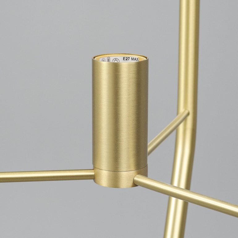 Modern Floor Lamp - Gold Finish Fabric Shade Warm Light Csa Ul Listed Ce - Lamps
