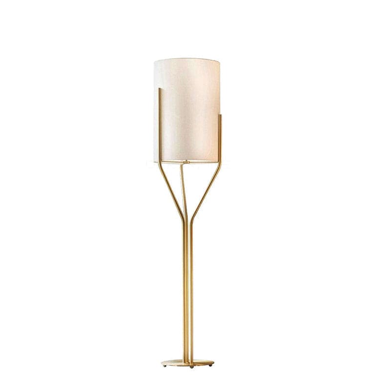 Modern Floor Lamp - Gold Finish Fabric Shade Warm Light Csa Ul Listed Ce - Lamps