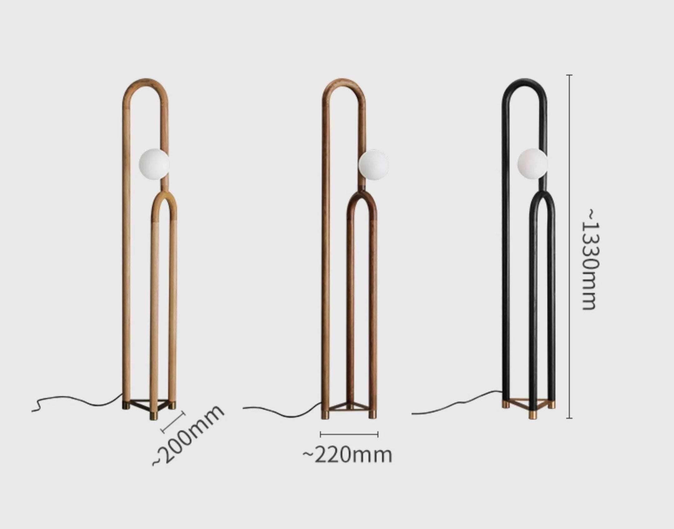 Modern Wood Floor Lamp for Design Living Room in Japandi Contemporary Style - Lamps
