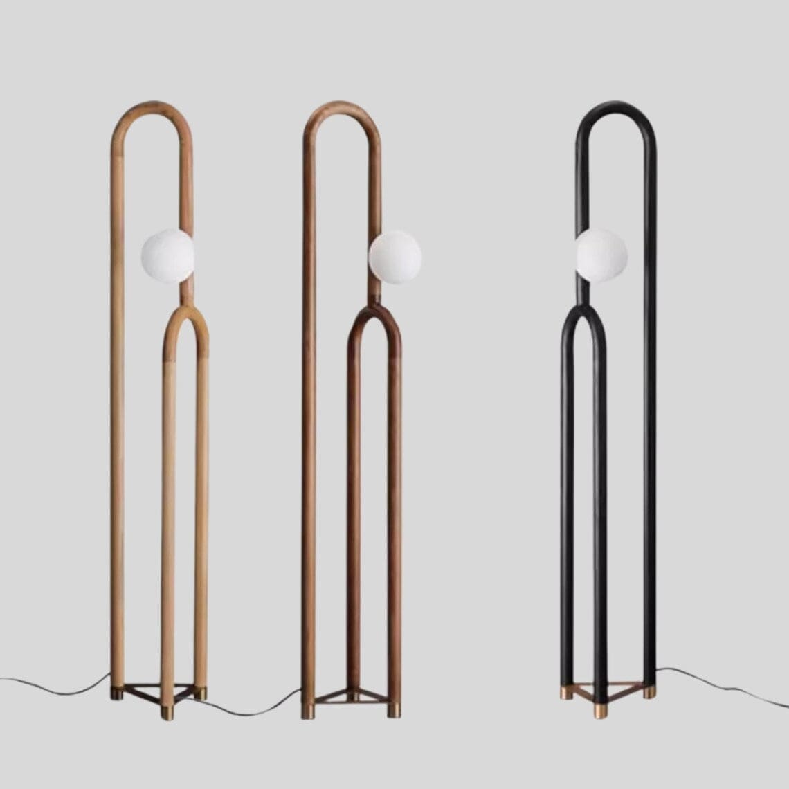 Modern Wood Floor Lamp for Design Living Room in Japandi Contemporary Style - Lamps