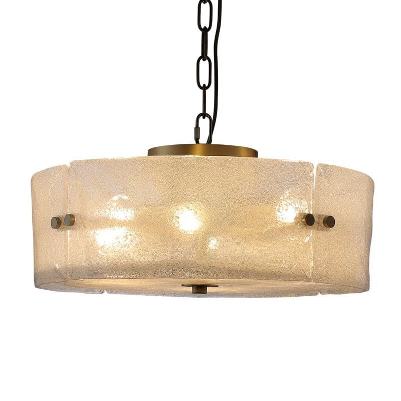 Modern Frosted Glass and Copper Flush Mount - Mounts