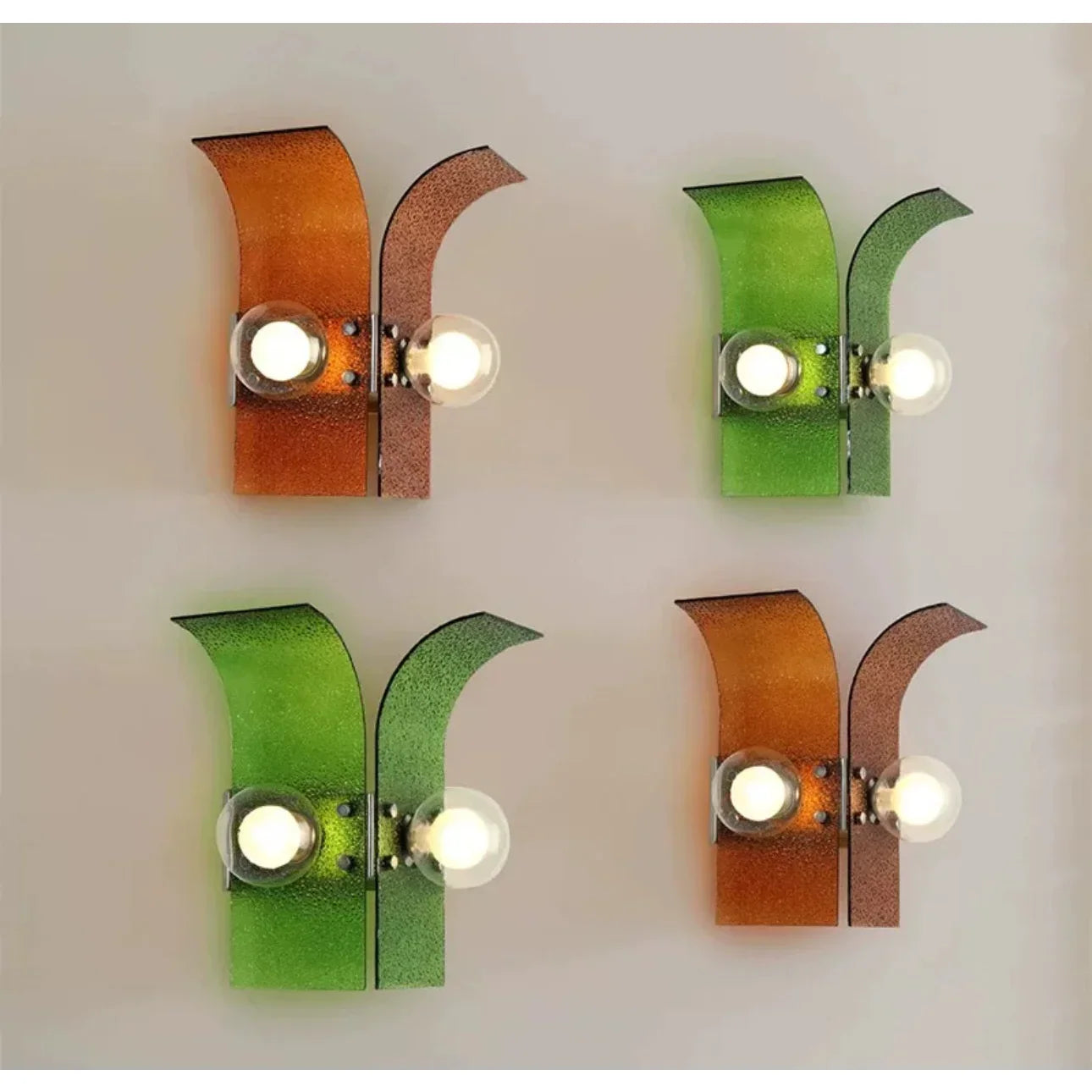 Modern Glass Wall Light 37x40cm 3000k Led