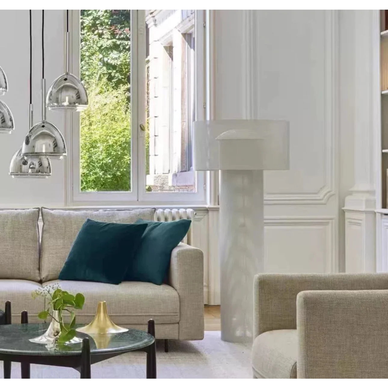 Luxury Mesh Floor Lamps with Cylindrical Design – Wabi Sabi Minimalist