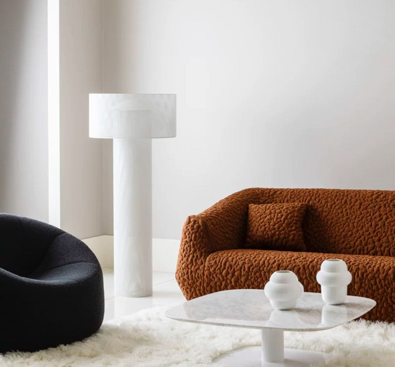 Luxury Mesh Floor Lamps with Cylindrical Design – Wabi-sabi Minimalist