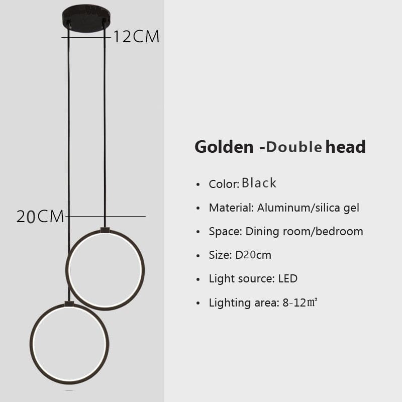 Modern Pendant Lighting | Metal Ring Led Gold Ceiling Light Fixtures | Casalola - Lamps