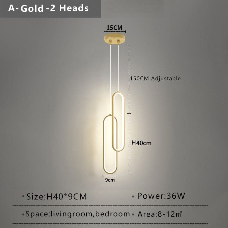 Modern Pendant Lighting | Metal Ring Led Gold Ceiling Light Fixtures | Casalola - Lamps