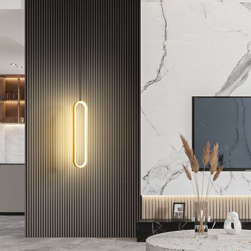 Modern Pendant Lighting | Metal Ring Led Gold Ceiling Light Fixtures | Casalola - Lamps