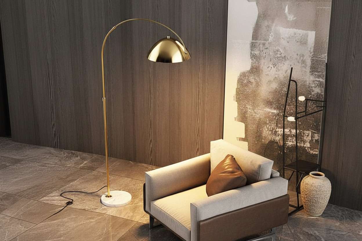 Contemporary Arc Floor Lamp | Living Room | Casalola Casalolalights Luxury Lamps for Interior Designers