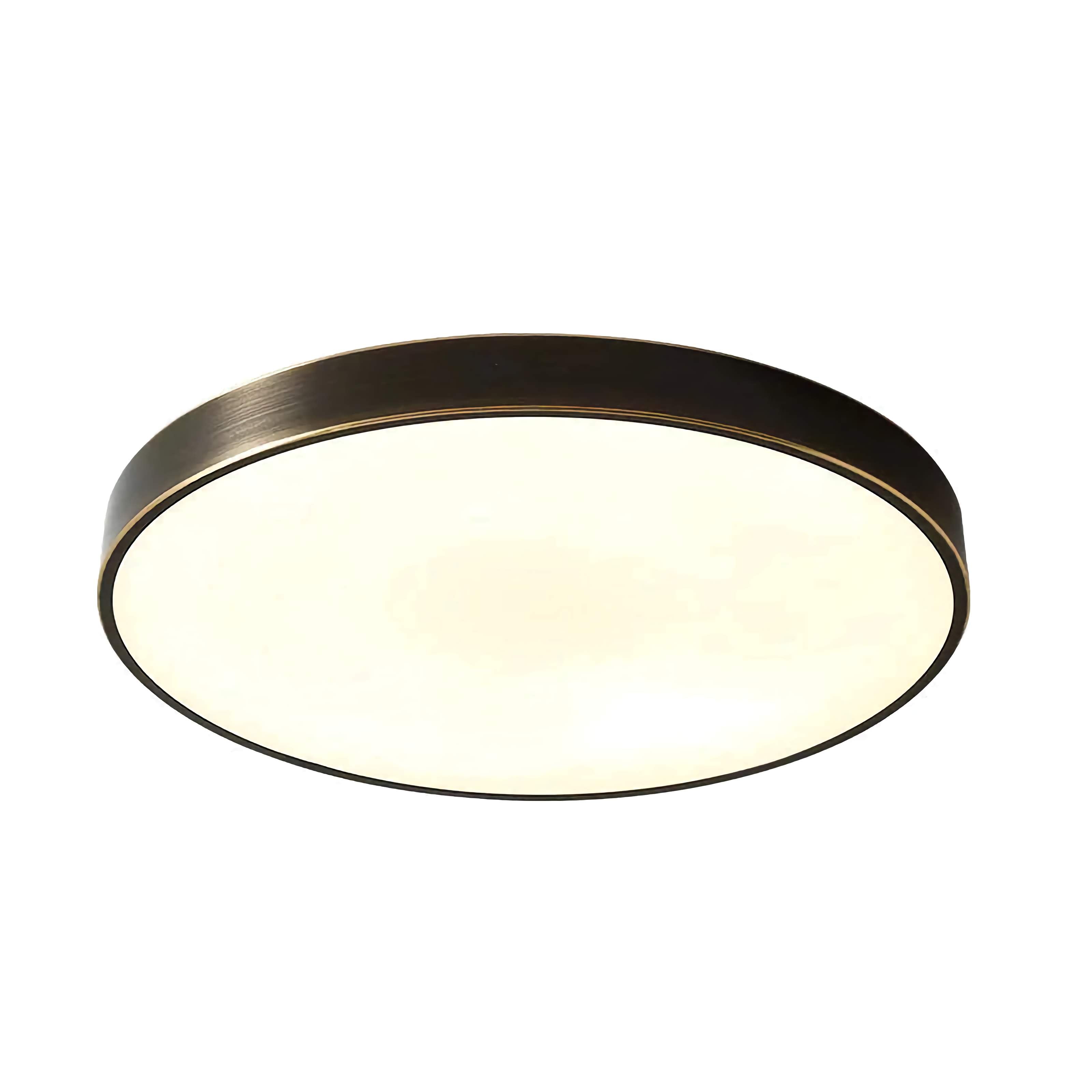 Modern Minimalism Black Copper Flush Mount Ceiling Light for Low