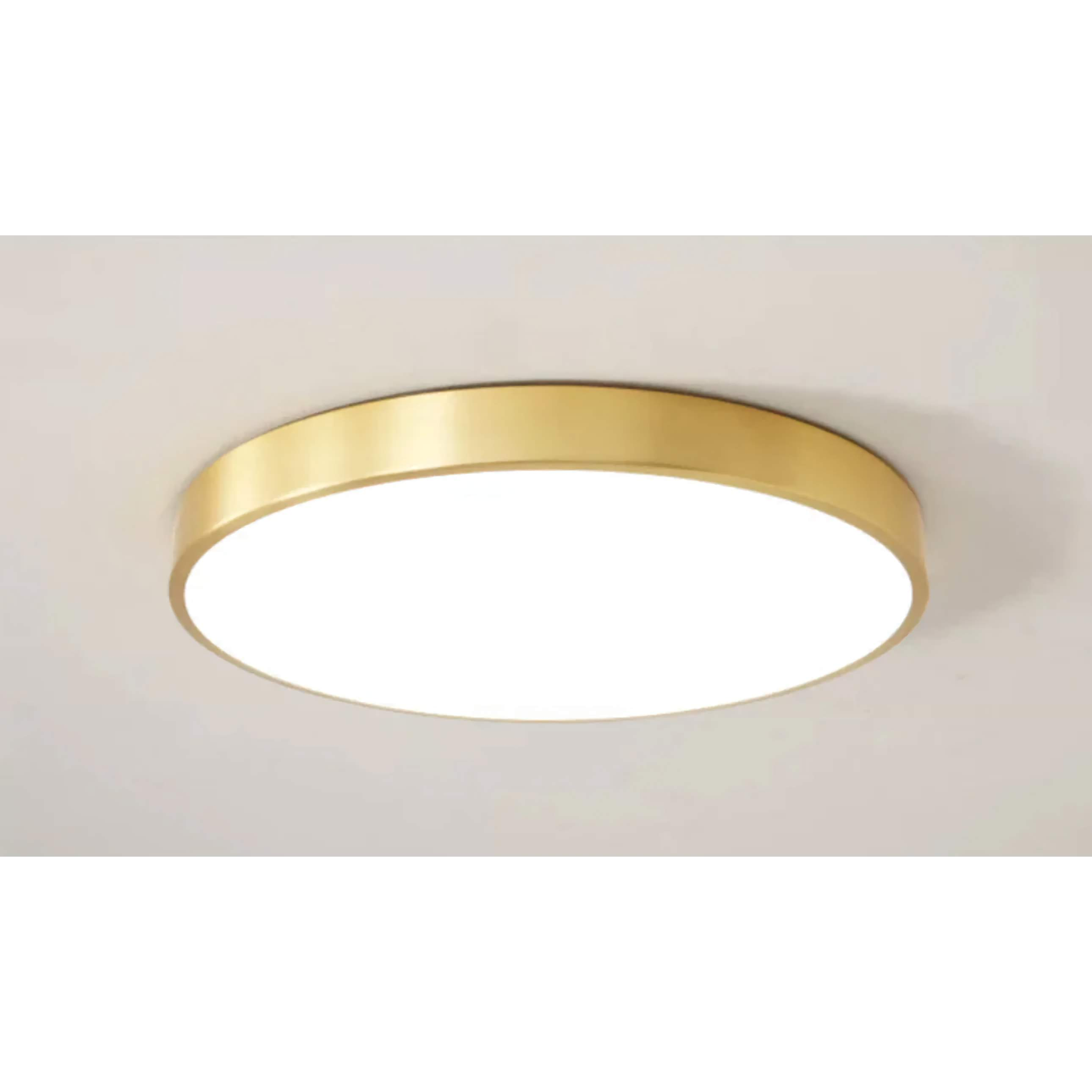 Modern Minimalism Copper Flush Mount Ceiling Light for Low