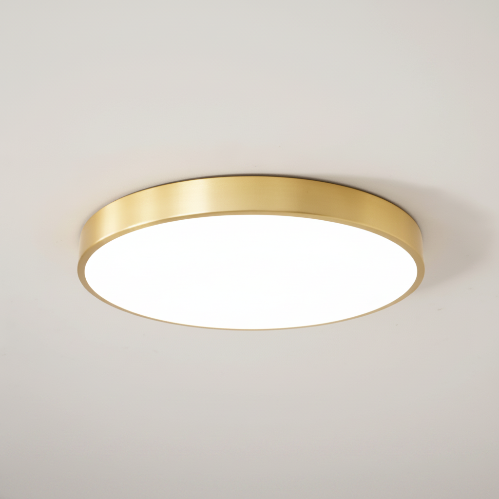 Modern Minimalist Brass Flush Mount