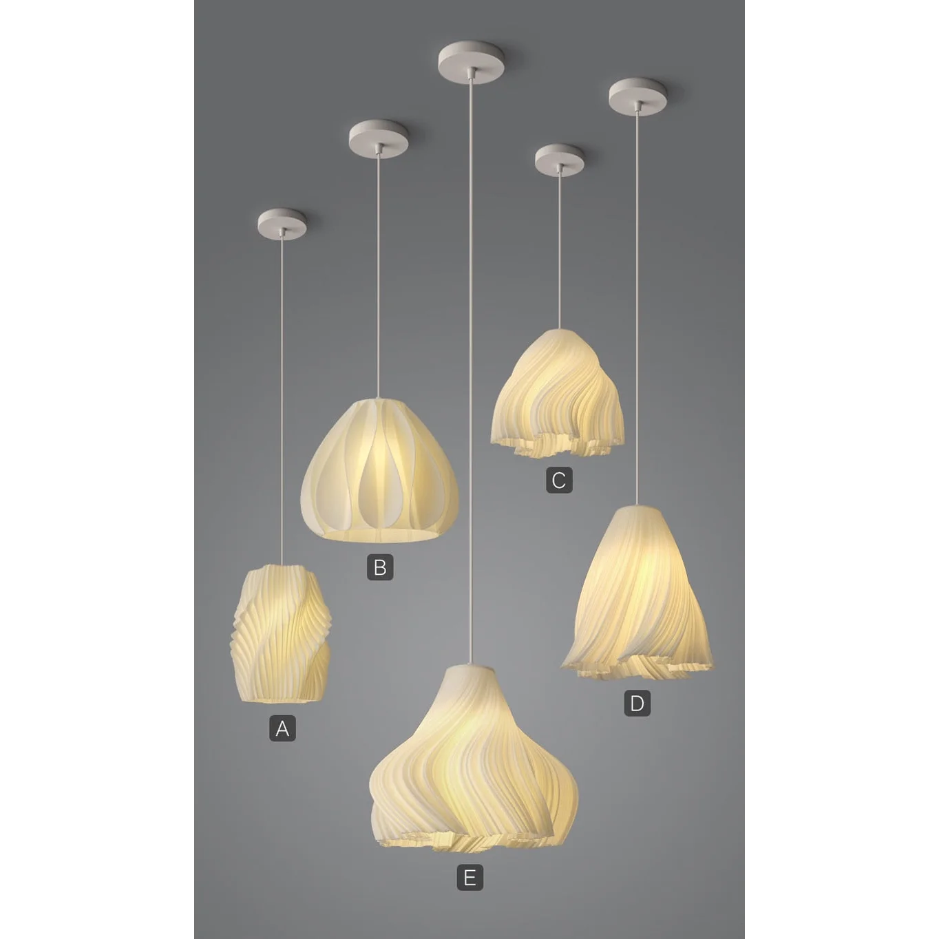 Modern Pendant Lighting | Hanging Lights for Kitchen | White Minimalist Ceiling | Casalola