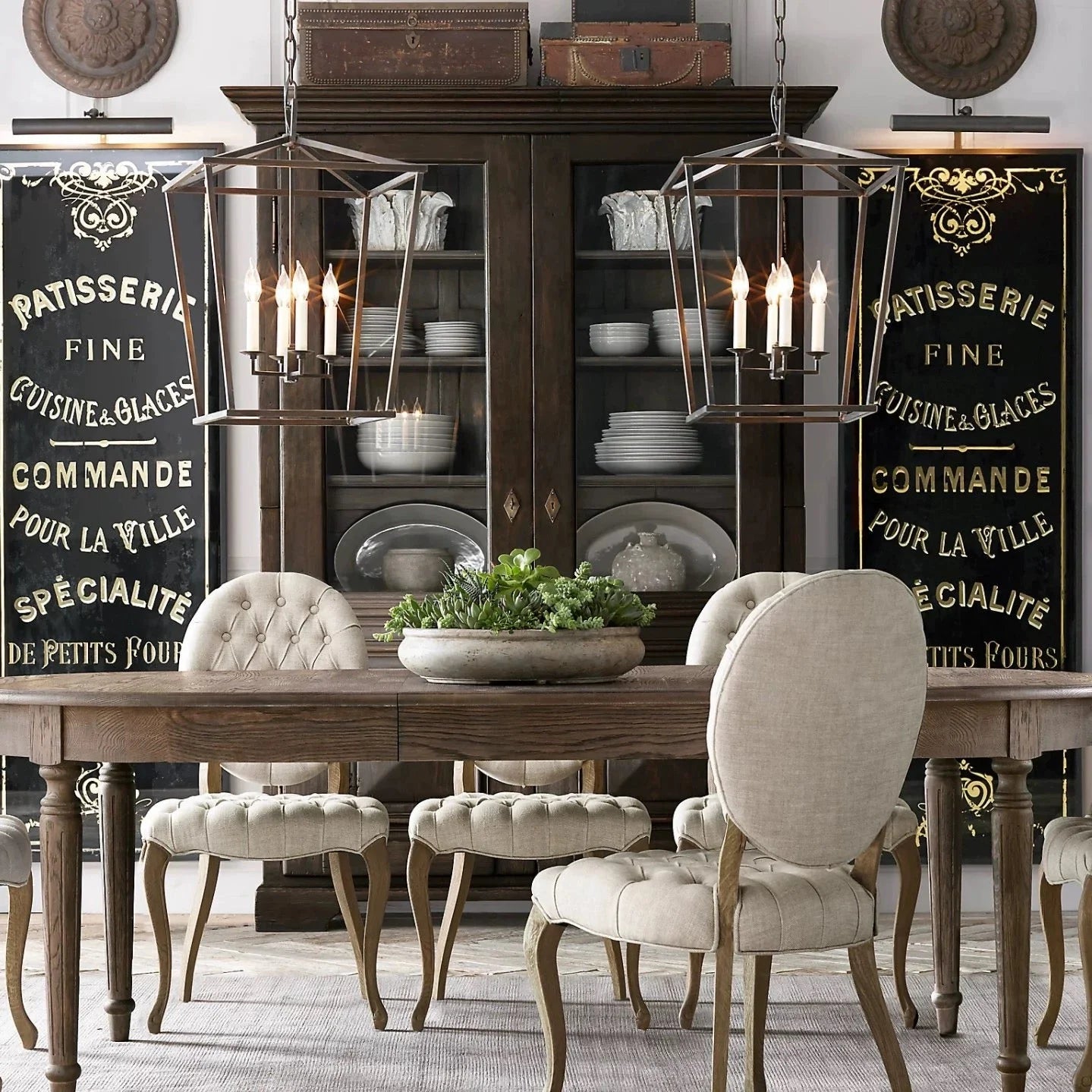 Gold Lantern Pendant Light with 4 Candle Lights – Open Frame Foyer Chandelier for Entryway Kitchen Island or Dining Room