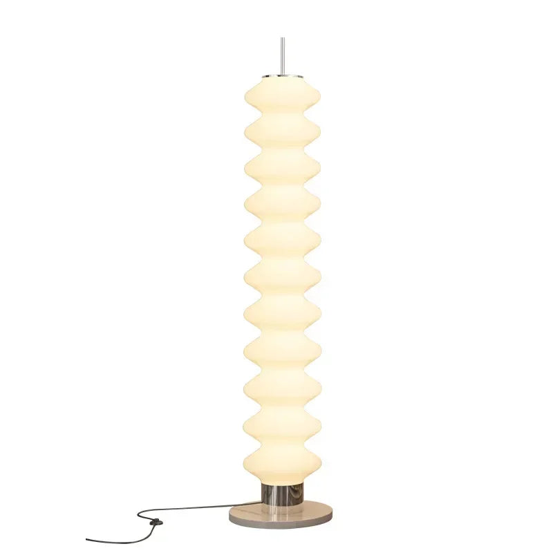 Modern Sculptural Floor Lamp Led Chrome Finish Dimmable