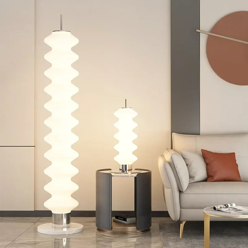 Modern Sculptural Floor Lamp Led Chrome Finish Dimmable
