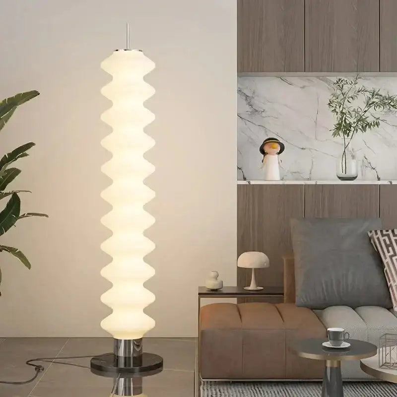 Modern Sculptural Floor Lamp - Led Chrome Finish Dimmable - Lamps