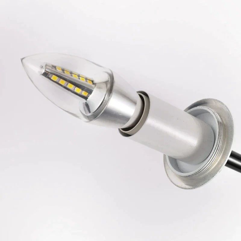 Modern Stainless Steel & Glass Floor Lamp for Living Room