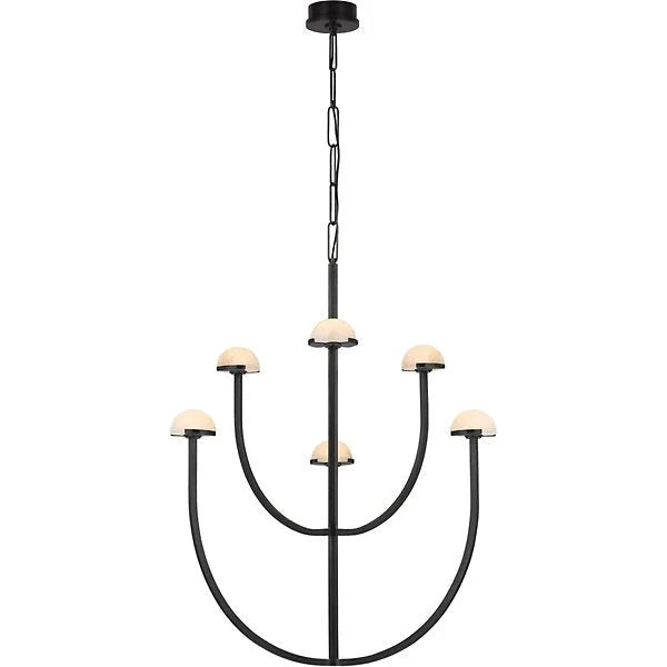 Modern Tiered Copper and Marble Chandelier – Arched Lighting for Living Room or Dining Casalolalights Luxury Lamps
