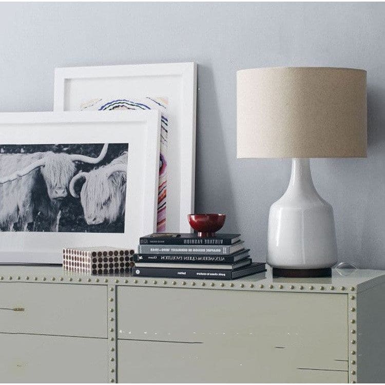 Ceramic Table Lamps Black White Fabric Minimalist Rustic Dark Academia Lighting