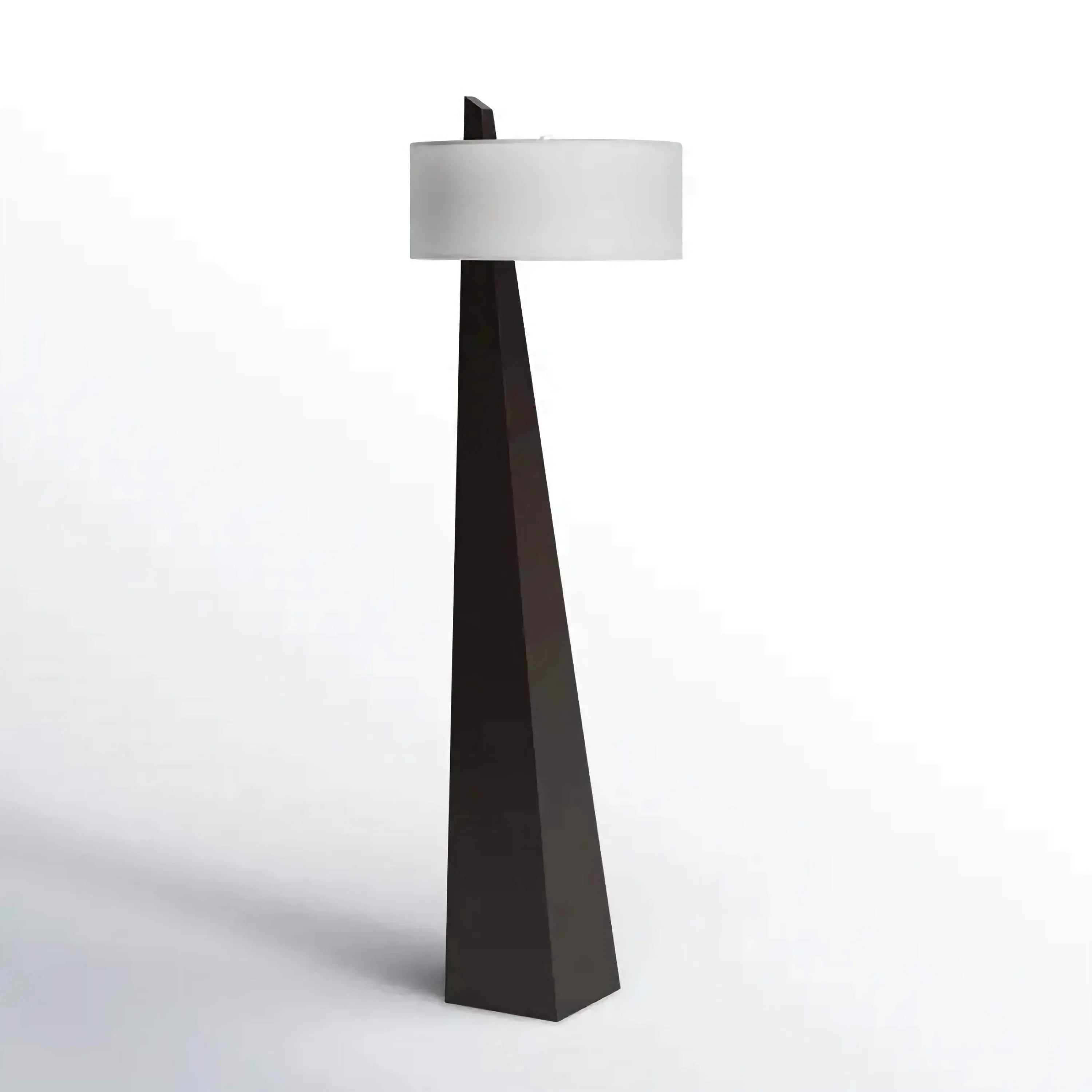 Black Obelisk Drum Floor Lamp | Atelier Kuro Minimalist Modern Led Ready Ul Listed