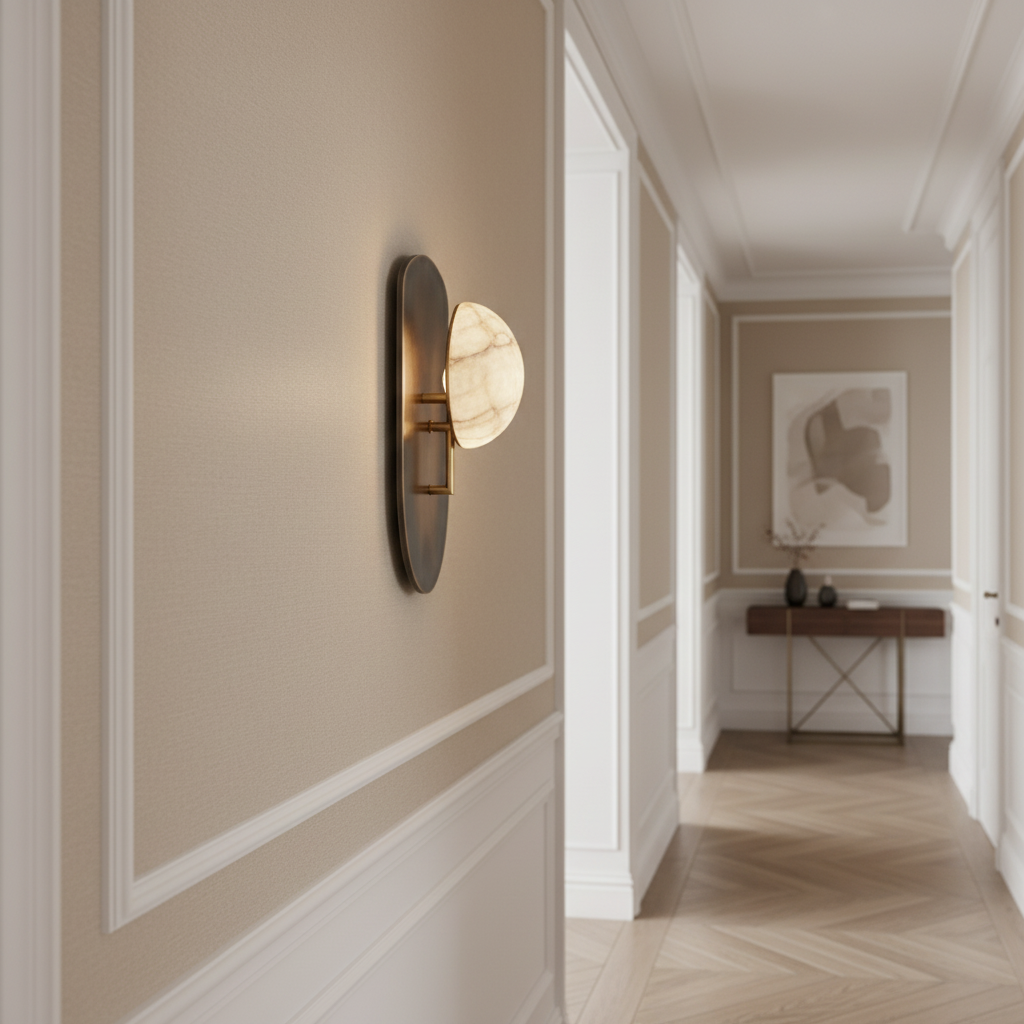 MOON MARBLE GLOBE SCONCE | CLHP8S52D