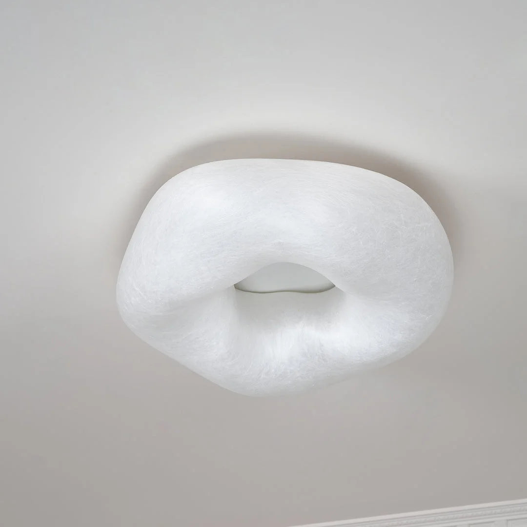 Mulberry Silk Ceiling Light | Organic Flush Mount for Minimalist High-end Homes | Lighting Low Casalolalights Luxury