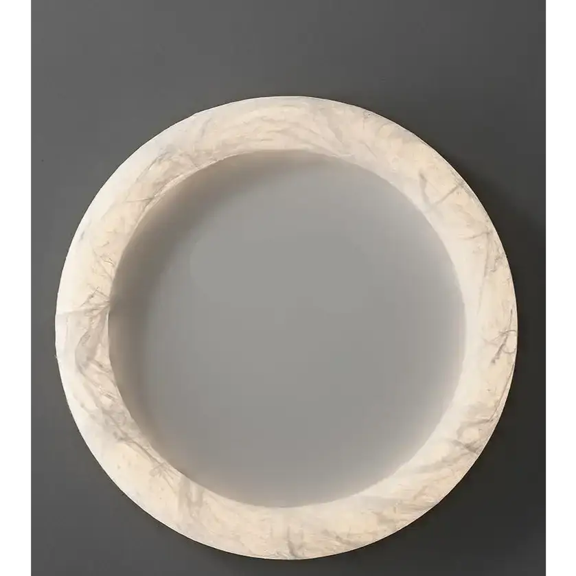 Silk Halo Flush Mount Ceiling Light | Mulberry Minimalist Fixture - Mounts