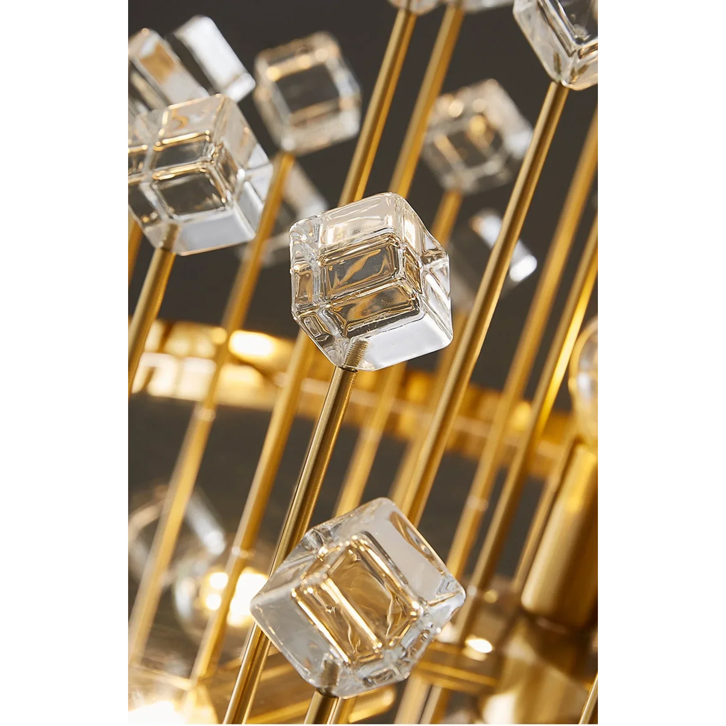 Glass Stone Chandelier 45-80cm | Multicolor or Clear Jewel-tone Gold Light Dining & Living Room Casalolalights Luxury