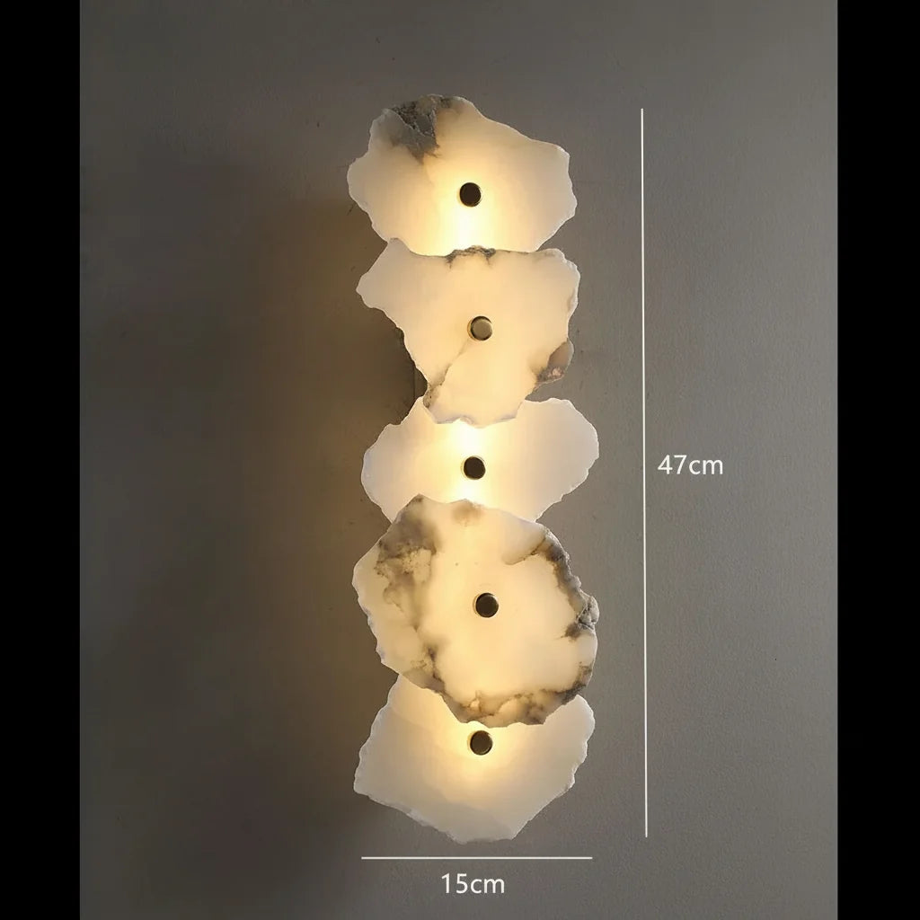 Genuine Marble Disc Wall Sconce Brass | 1 to 9 Discs Living Room Art Staircase Feature Casalola Lights Luxury Lamps