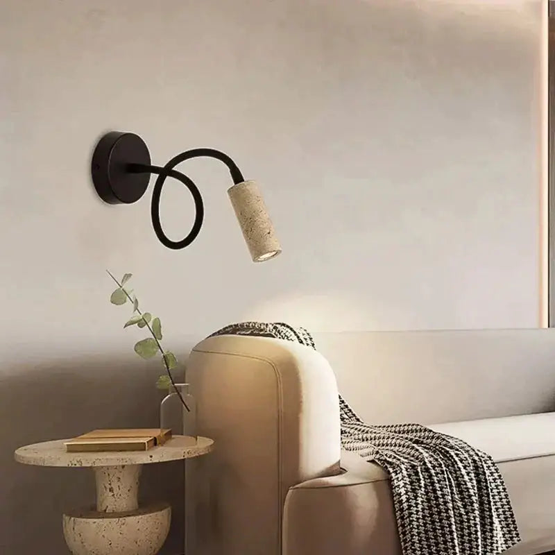Natural Marble Wall Lamp for Living Room Bathroom Kitchen - Sconces