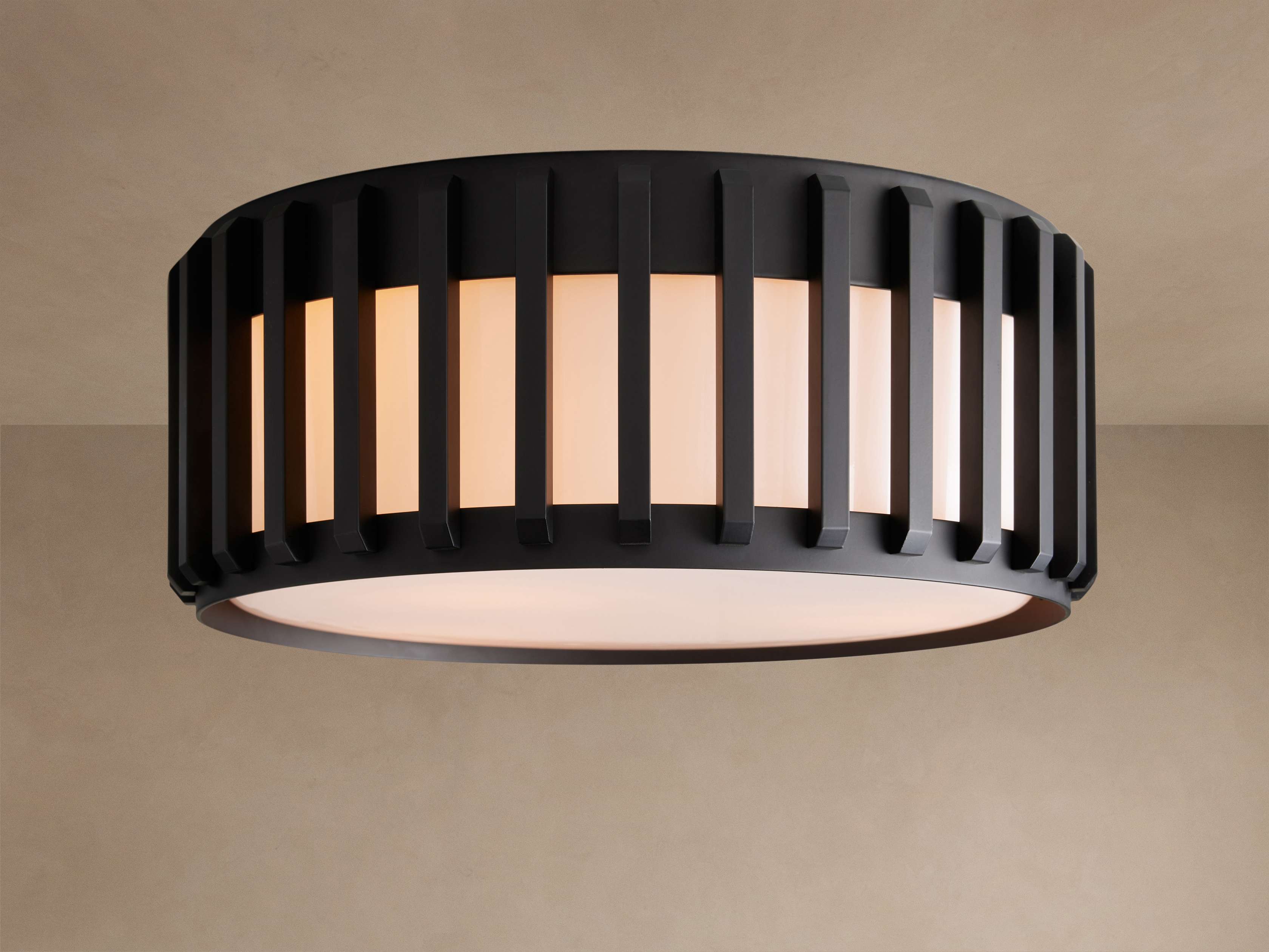 Black Steel and Milk Glass Flush Mount Ceiling Light Modern Indoor or Outdoor Porch Lighting Fixture Casalolalights