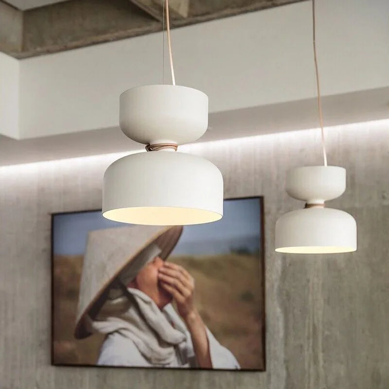 Nordic Pendant Light | Minimalist Painted Metal Dome Black or White Kitchen Island & Dining Room Casalolalights Luxury