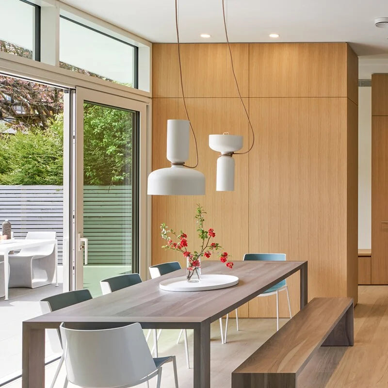 Nordic Pendant Light | Minimalist Painted Metal Dome Black or White Kitchen Island & Dining Room Casalolalights Luxury