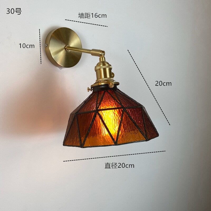 Nordic Wall Lamp with Rotatable Glass Shade - Sconces