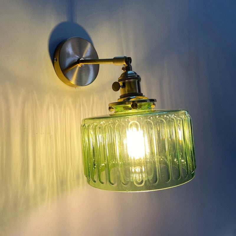 Nordic Wall Lamp with Rotatable Glass Shade - Sconces