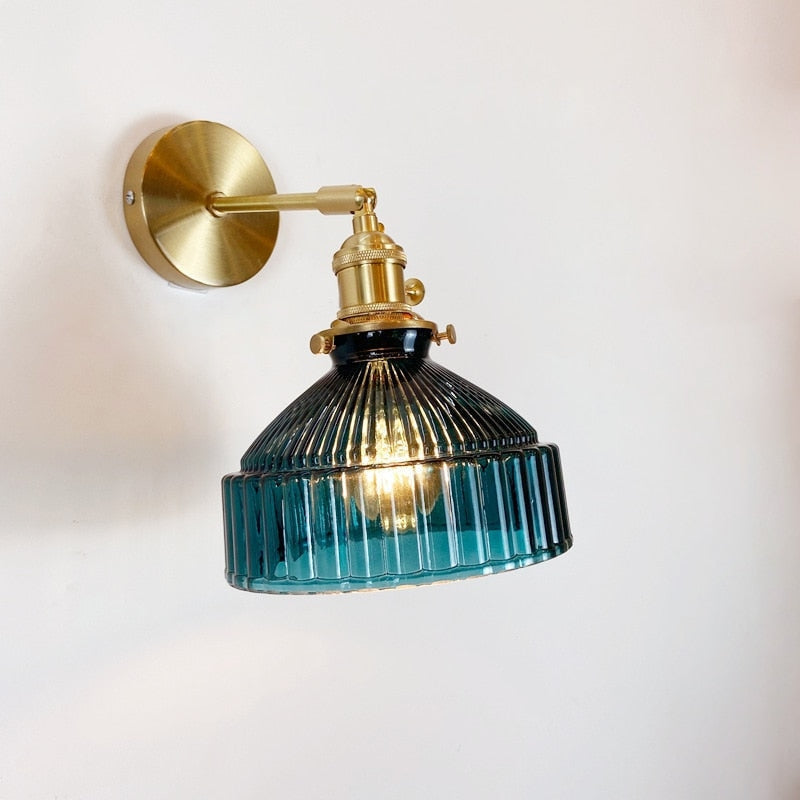 Nordic Wall Lamp with Rotatable Glass Shade - Sconces