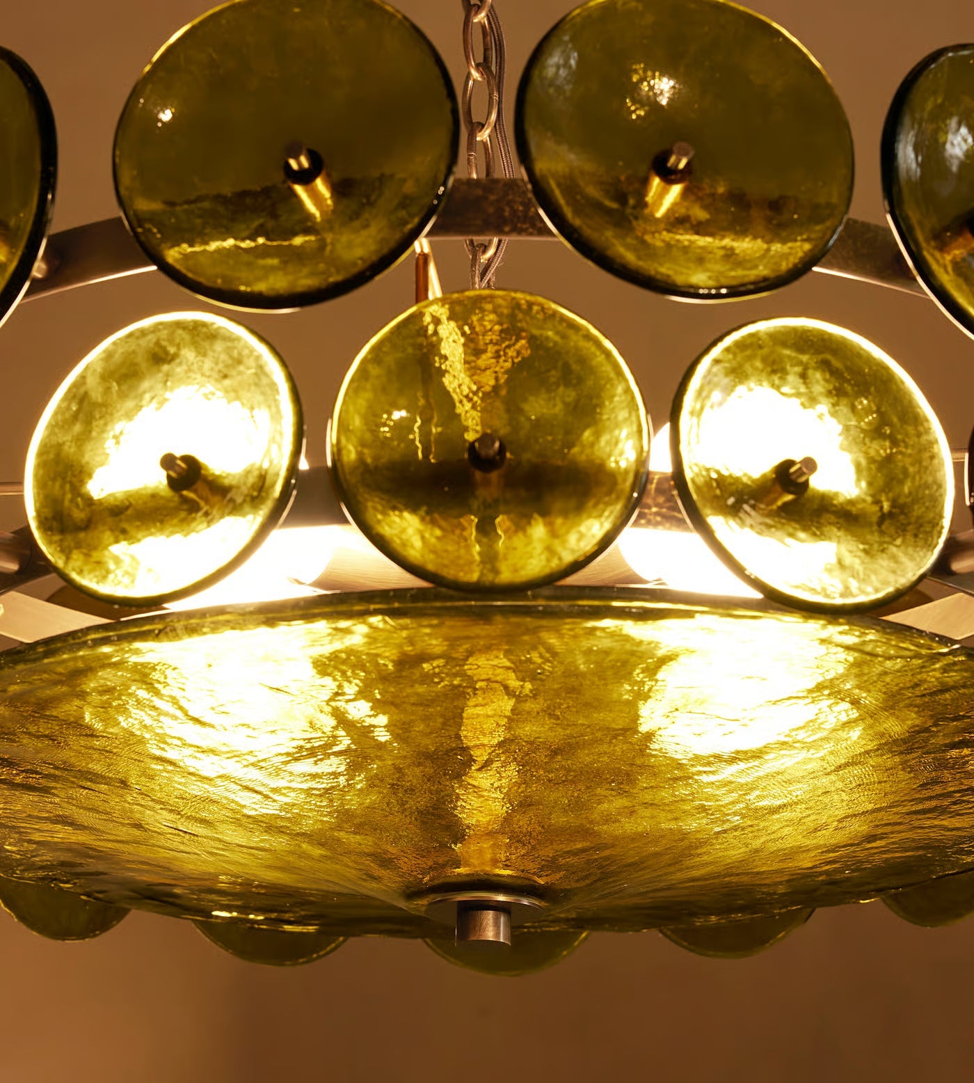 Murano Glass Olive Pendant Lamp | Art Deco Chandelier for Living Room Bedroom Hallway | Perfect Luxury Homes