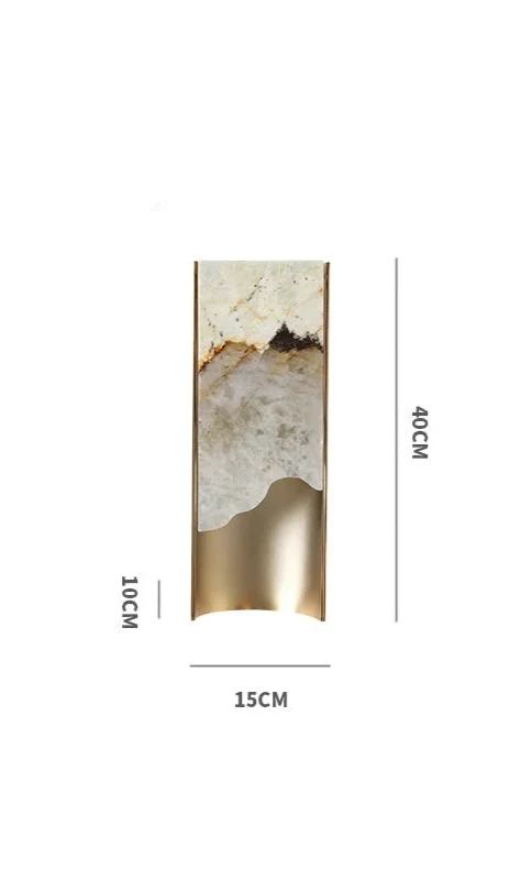 Genuine Onyx Wall Sconce Brushed Brass | Low Profile Hallway Light 40 or 90cm Backlit Stone 2700k Casalola Lights