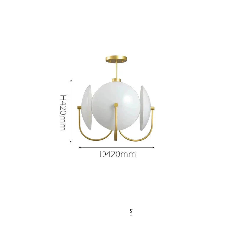 Orbit pendant in a living room