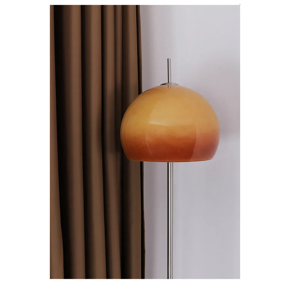 Orange Glass Bauhaus Mid Century Modern Floor Lamps