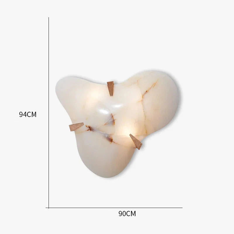 Hand Carved Alabaster Wall Sconce | Sculptural Modern Lighting Fixture