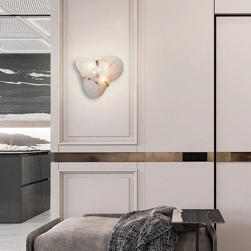 Large Organic Alabaster Wall Light Bronze – Sculptural Bedroom Living Room Sconce Casalolalights Luxury Lamps