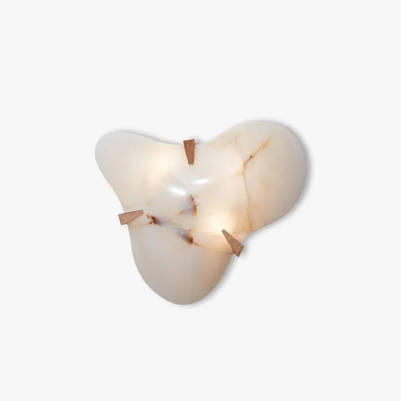 Hand Carved Alabaster Wall Sconce | Sculptural Modern Lighting Fixture