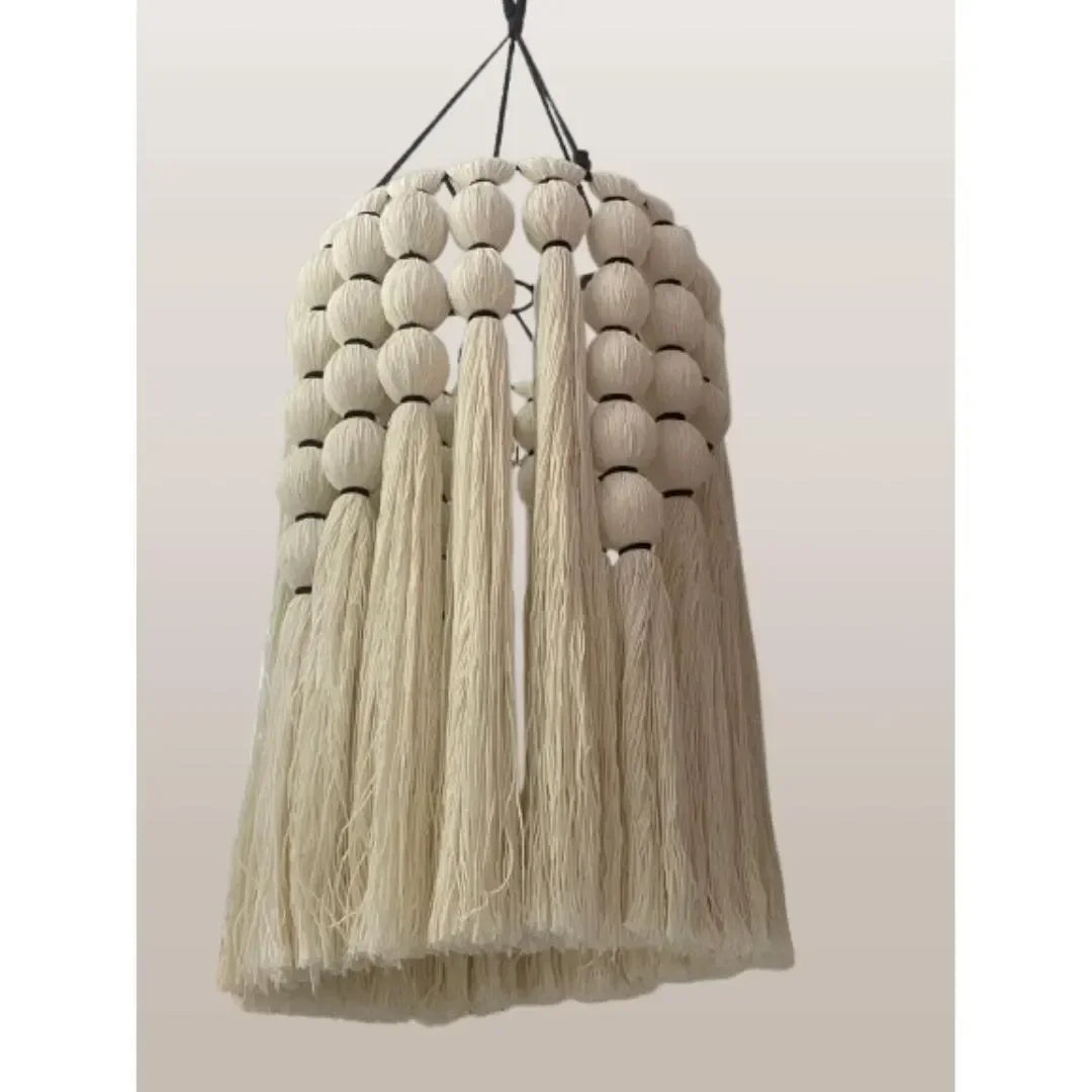 Woven Cotton Fringe Pendant | Casalola Boho Drum Chandelier